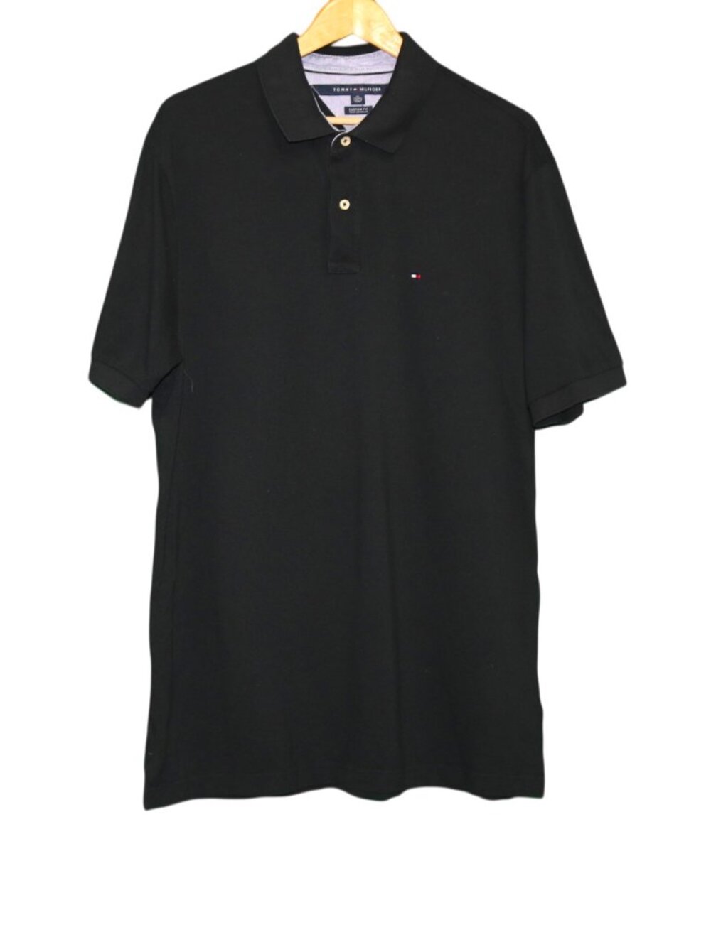 Tommy Hilfiger Black Polo Shirt | Men’s XL | Lightly Worn